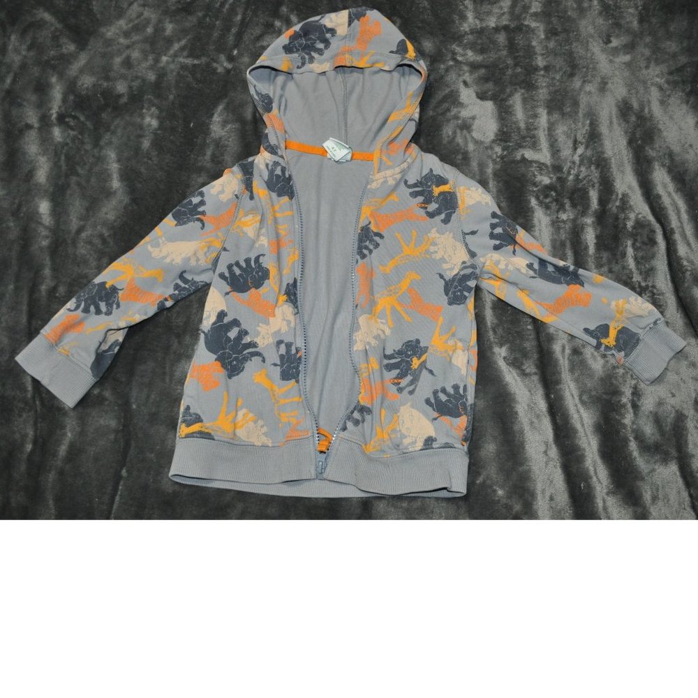 5 for $15 - Circo boys grey zip up safari animals hoodie sweatshirt size 4T (58)